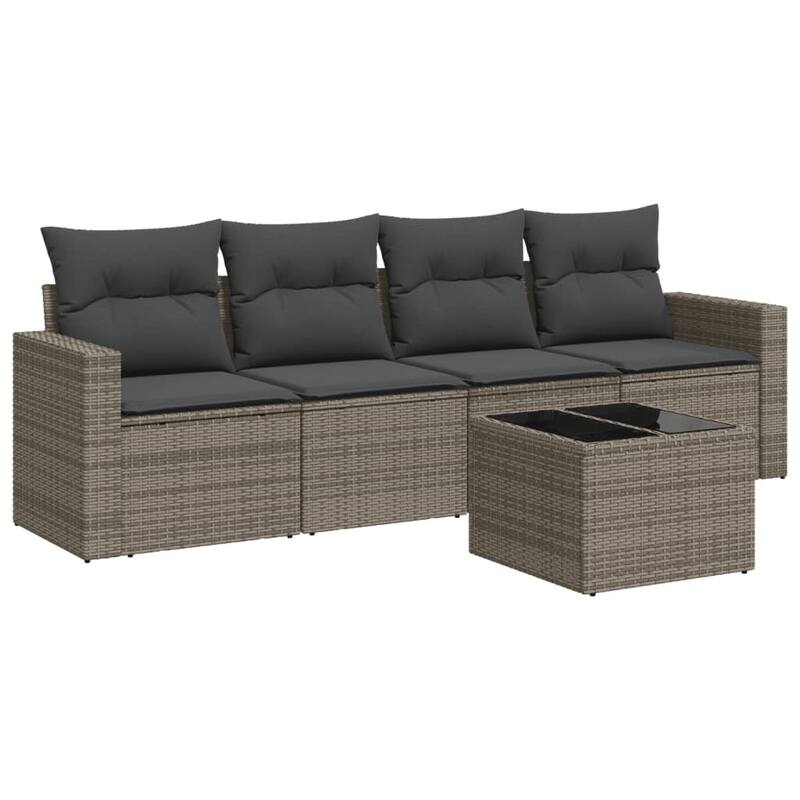 vidaXL Garden Sofa Set Grey - 21.7 x 21.7 x 14.6