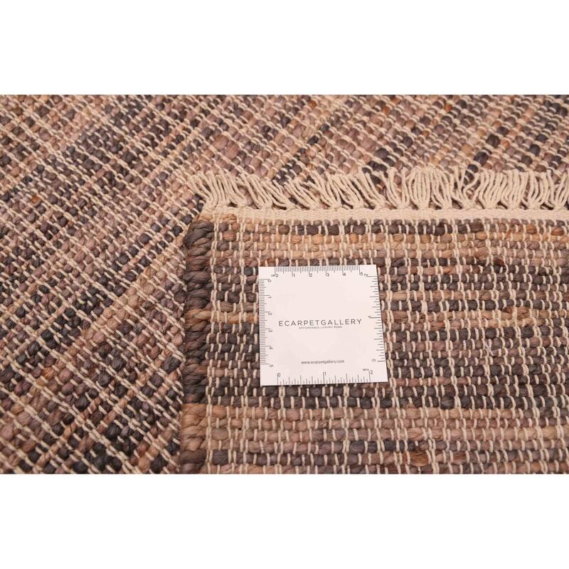 ECARPETGALLERY Flat-Weave Palas Denizli Tan Jute Kilim - 5'5 x 7'4