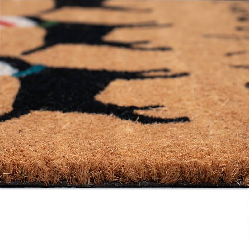 Liora Manne Three Dogs Welcome Door Mat (1'6" x 2'6") - 1'6" x 2'6"
