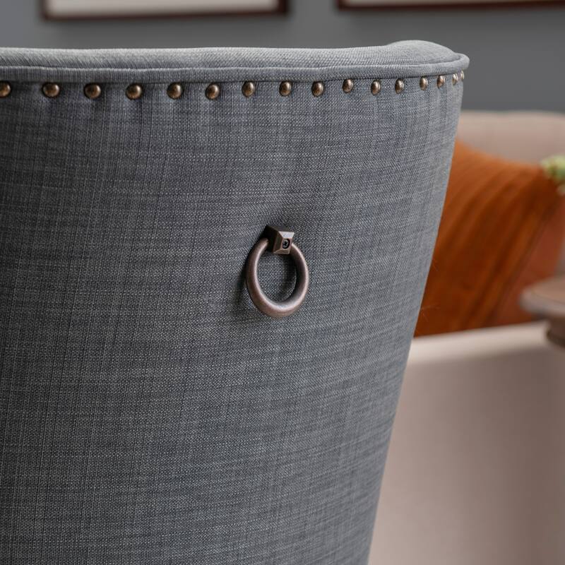 Linon Allard Modern Dining Chairs with Natural Legs (Set of 2)