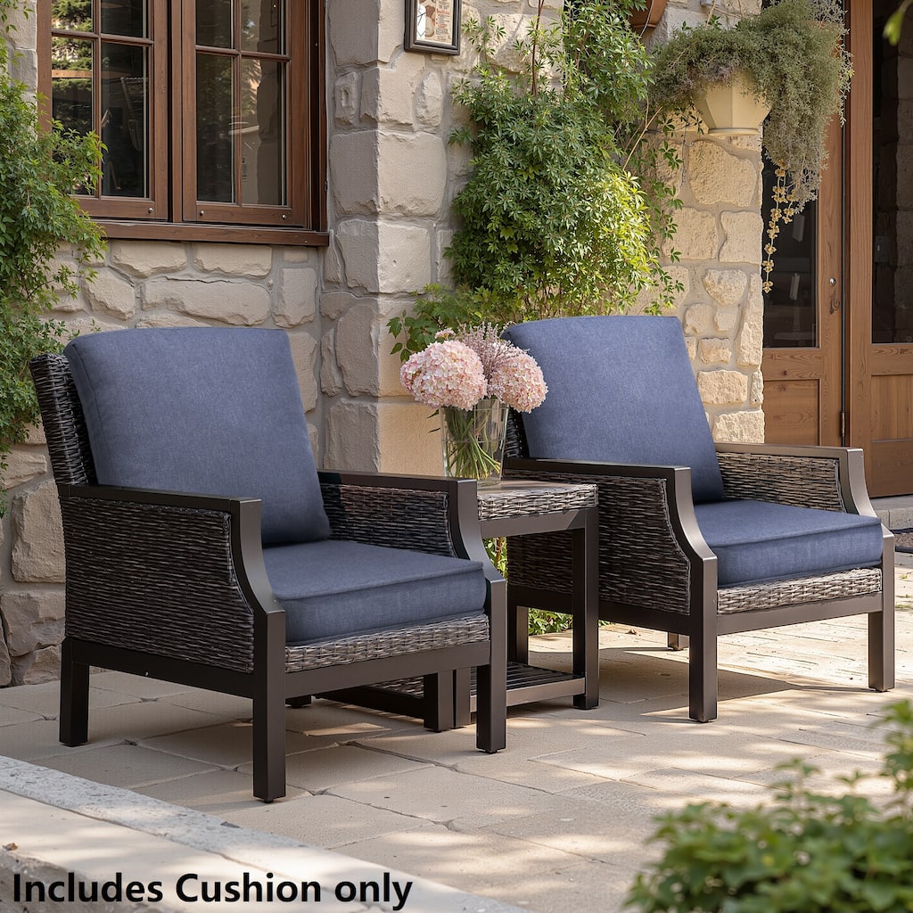 21 W x 22 D in. Deep Seat Outdoor Cushion Set by Crestlive Products
