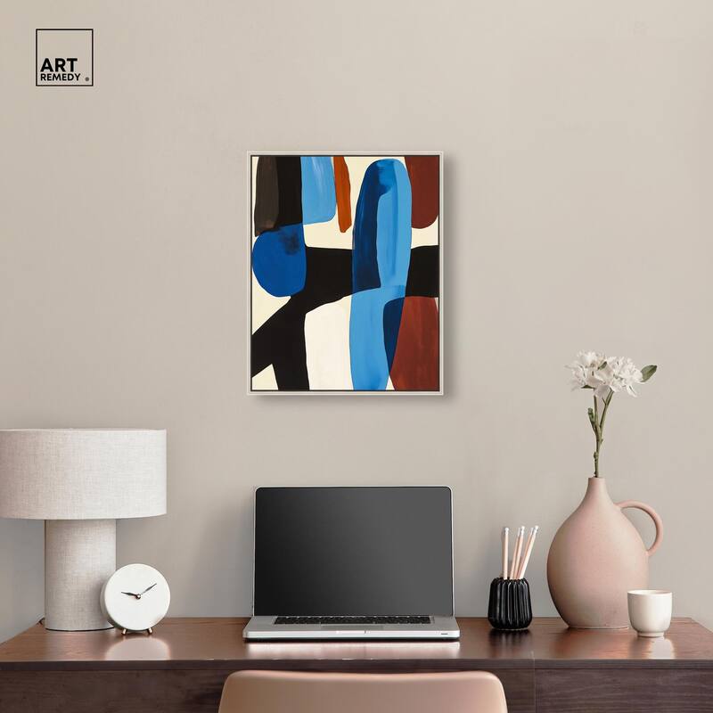 Cobalt Collision Canvas by Art Remedy