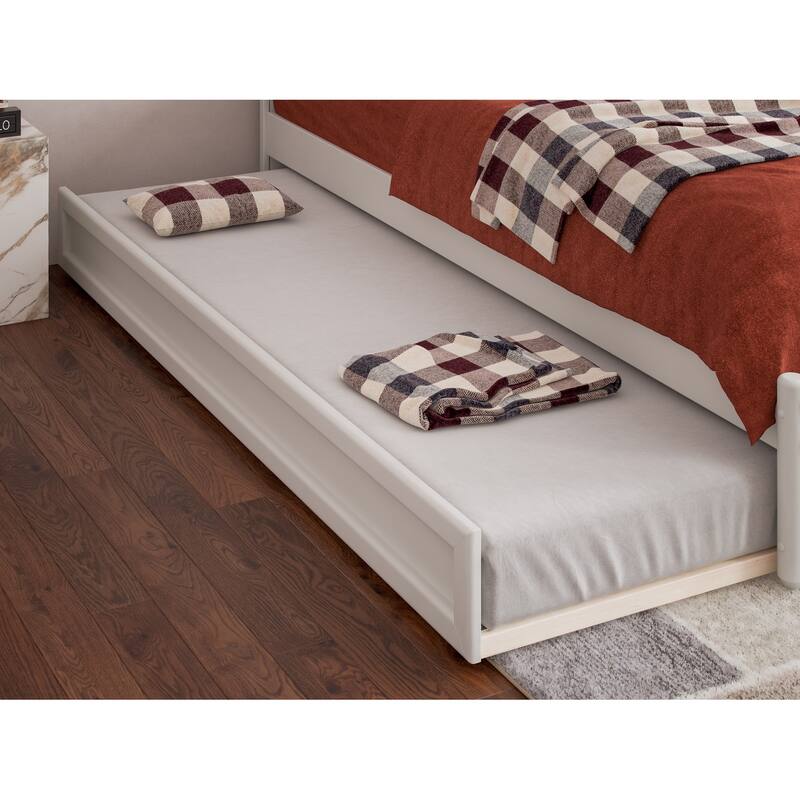 Wesley Platform Bed with Panel Footboard and Twin XL Trundle