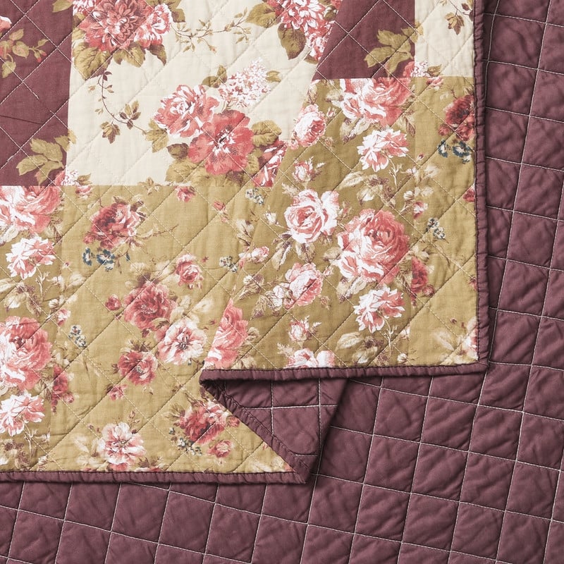 Germaine Floral Patchwork Quilt Set