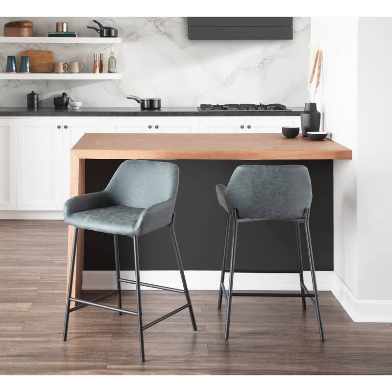 Carbon Loft Galotti Industrial Counter Stools (Set of 2) - N/A