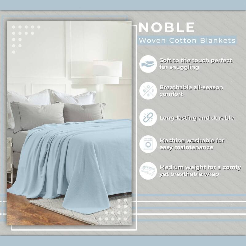Superior Nobel Cotton Textured Chevron Lightweight Woven Blanket