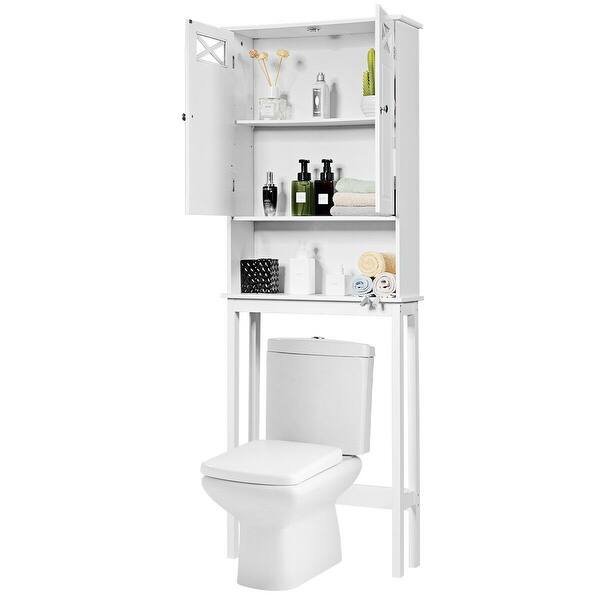Shop Gymax 2 Door Over The Toilet Bathroom Space Saver Storage