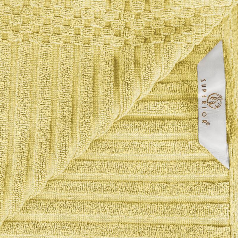 Superior Ribbed Cotton Absorbent Heavyweight Bath Towel Set