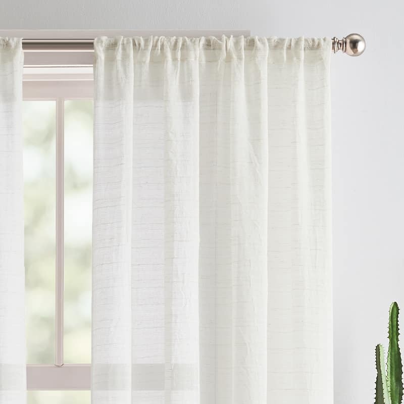 DKNY Antigua Linen Window Curtain Panel Pair