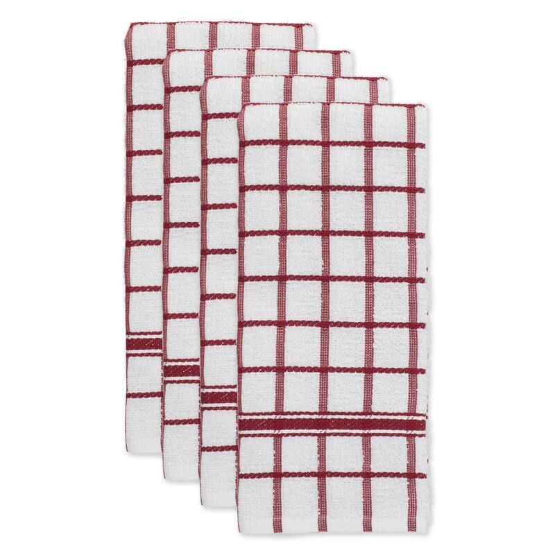 DII Artichoke Windowpane Terry Dishtowel (Set of 4)