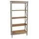 preview thumbnail 2 of 7, Wood Shelf Unit 5 Tier Corona Gray | Furniture Dash