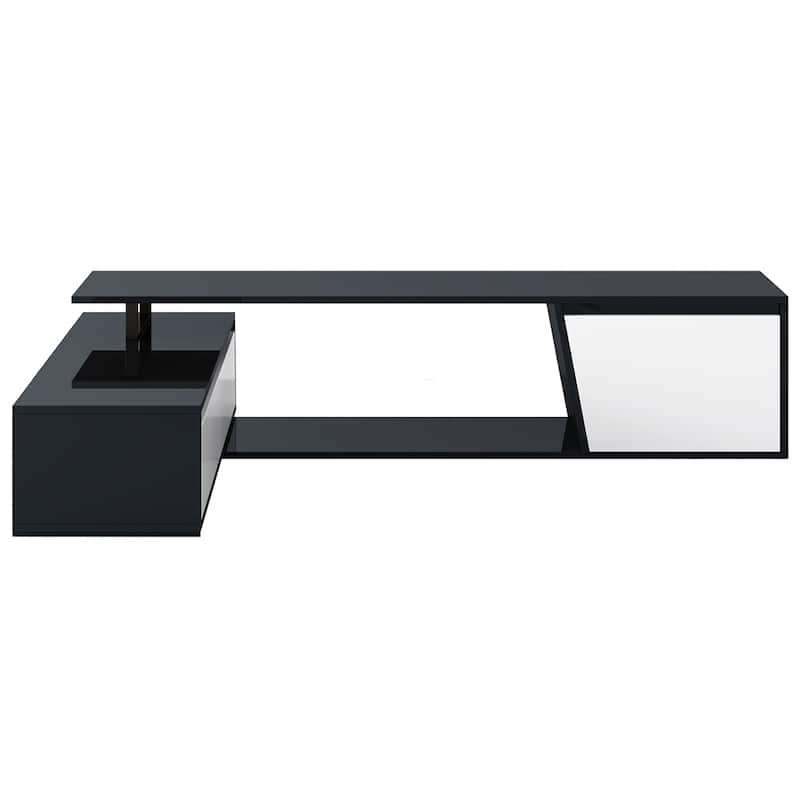 Modern Minimalist Rectangle Extendable TV Stand,TV Cabinet/Drawers