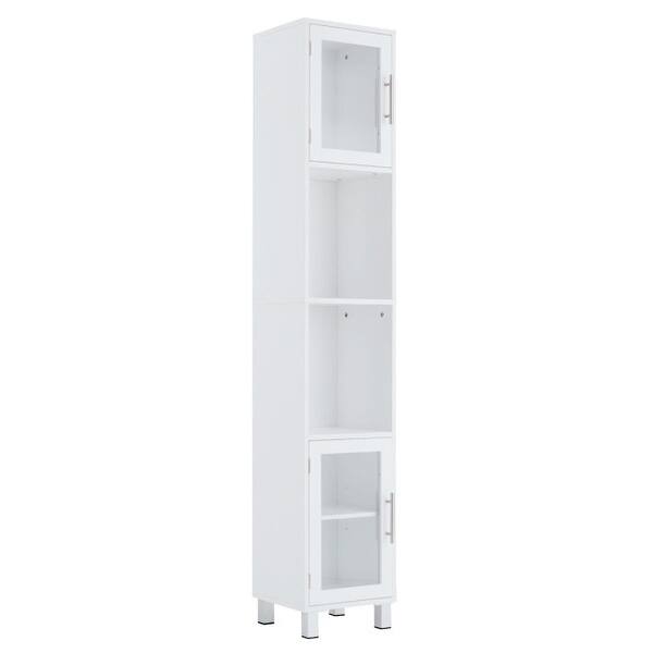 slide 2 of 23, 71" Organizer Bathroom Tall Tower Storage Cabinet - 13" x 12" x 71" (L x W x H) White
