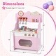 preview thumbnail 5 of 18, Gymax Pretend Play Toy Kitchen Set w/Clock Stove Spice Rack Faucet &