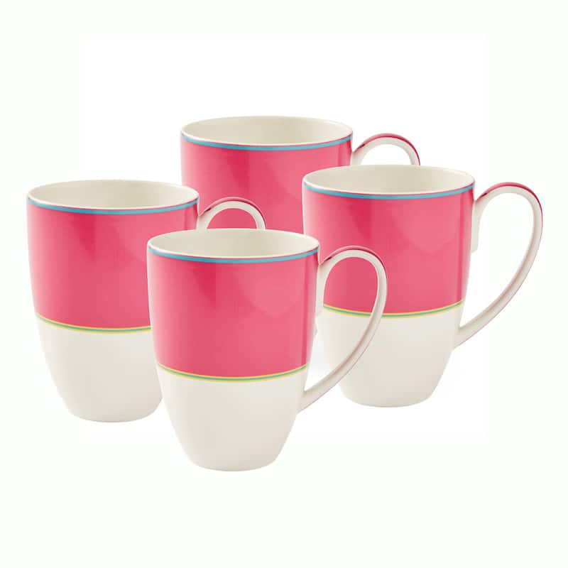 Kit Kemp for Spode Calypso Set of 4 17 Ounce Mugs