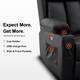 MCombo Electric Power Reclining Sofa with Heat & Massage, Faux Leather 6095/6075/6077