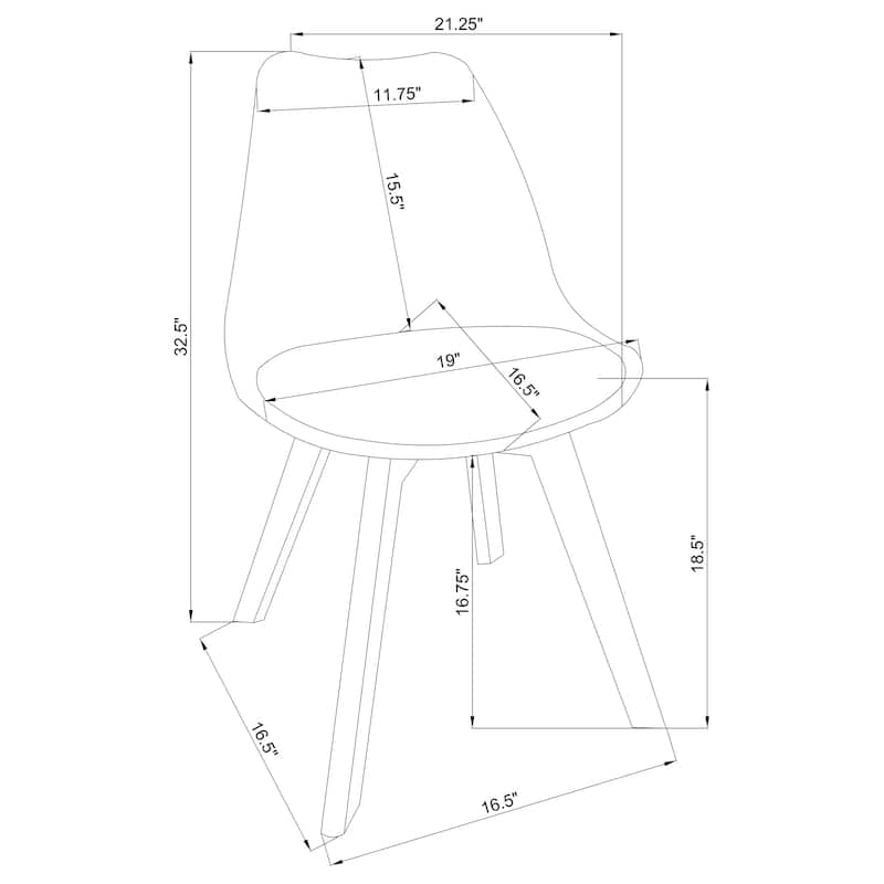 Caballo Polypropylene Dining Side Chair (Set of 2)