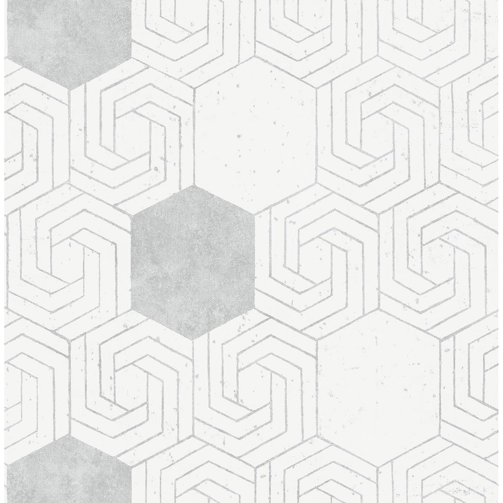 A-Street Prints Momentum Off White Geometric Wallpaper