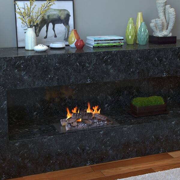 Shop Moda Flame 10 Pc Set Of Ceramic Wood Large Gas Fireplace Logs