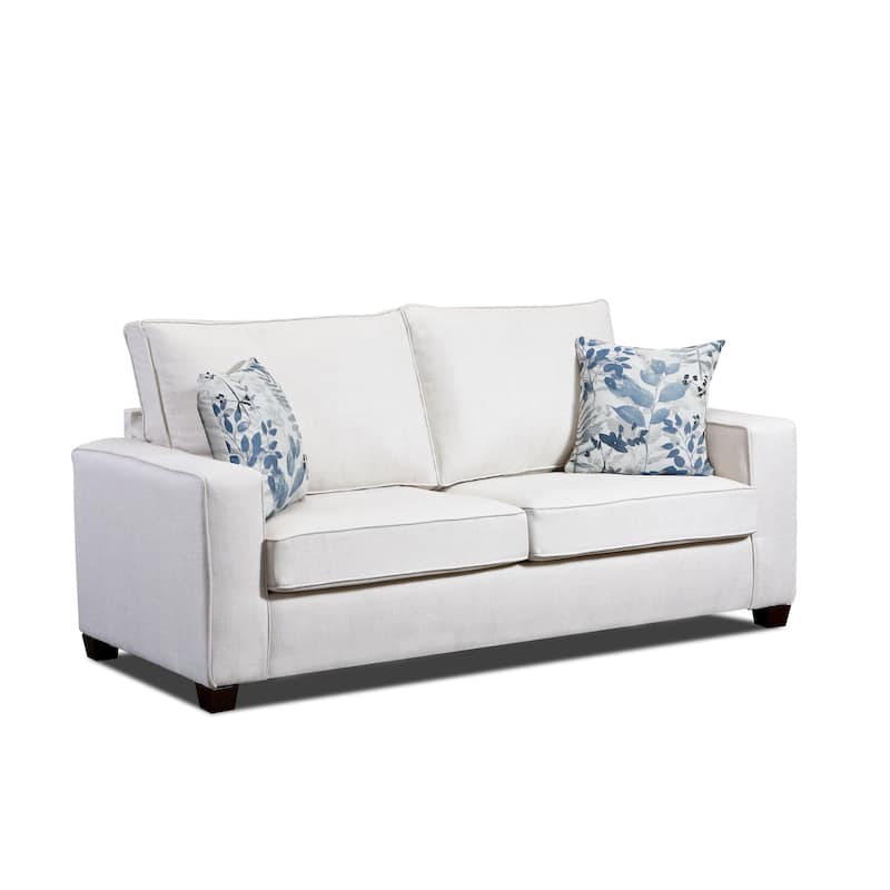 American Furniture Classics Model 3225-11 Relay Mist Sofa Sleeper with Two Throw Pillows