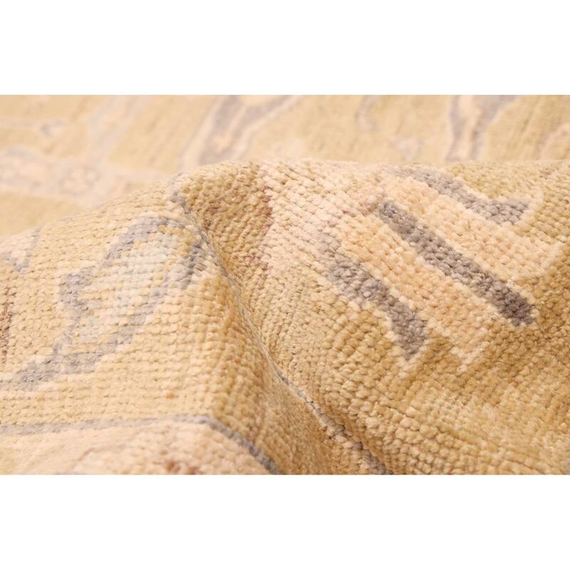 ECARPETGALLERY Hand-knotted Peshawar Oushak Gold Wool Rug - 8'1 x 9'10