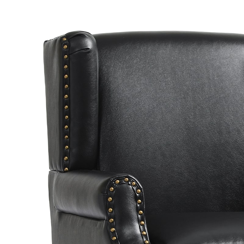 Upholstered Nailhead Trim Armchair Wingback Accent Chairs Set of 2
