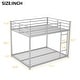 preview thumbnail 15 of 18, Merax Twin / Full Metal Low Bunk Bed with Ladder