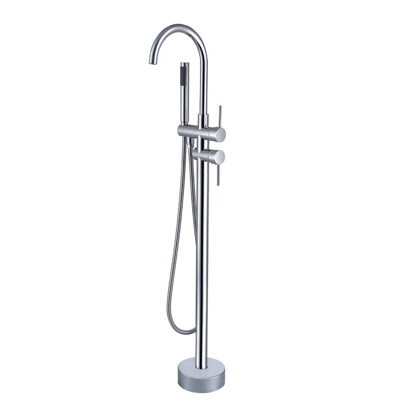 Topcraft Floor Mounted Bathtub Filler with Handheld Showerhead