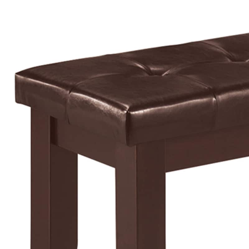 Comfy Wooden Dining Bench, Cappuccino Brown