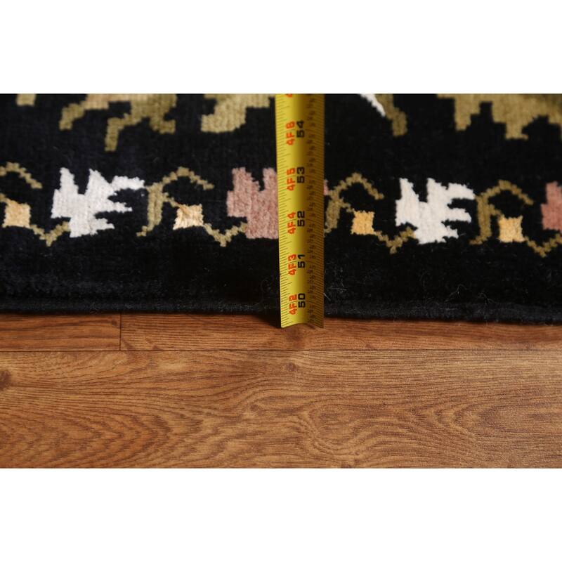 Wool/ Silk Vegetable Dye Aubusson Oriental Area Rug Handmade Carpet - 5'11" x 8'1"