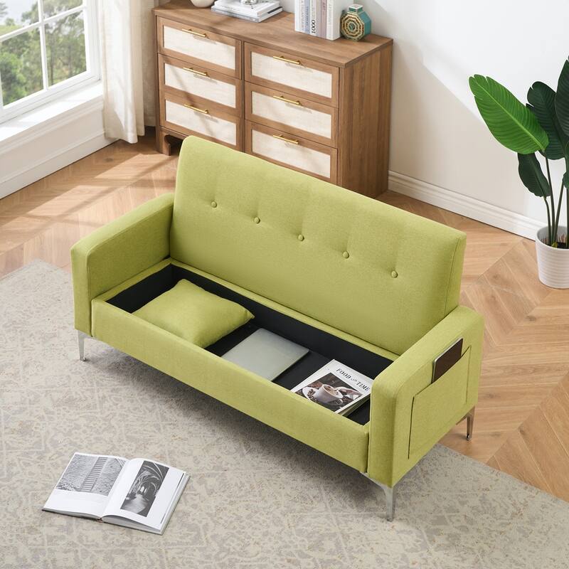 57" Modern Loveseat Sofa with Storage for Living Room