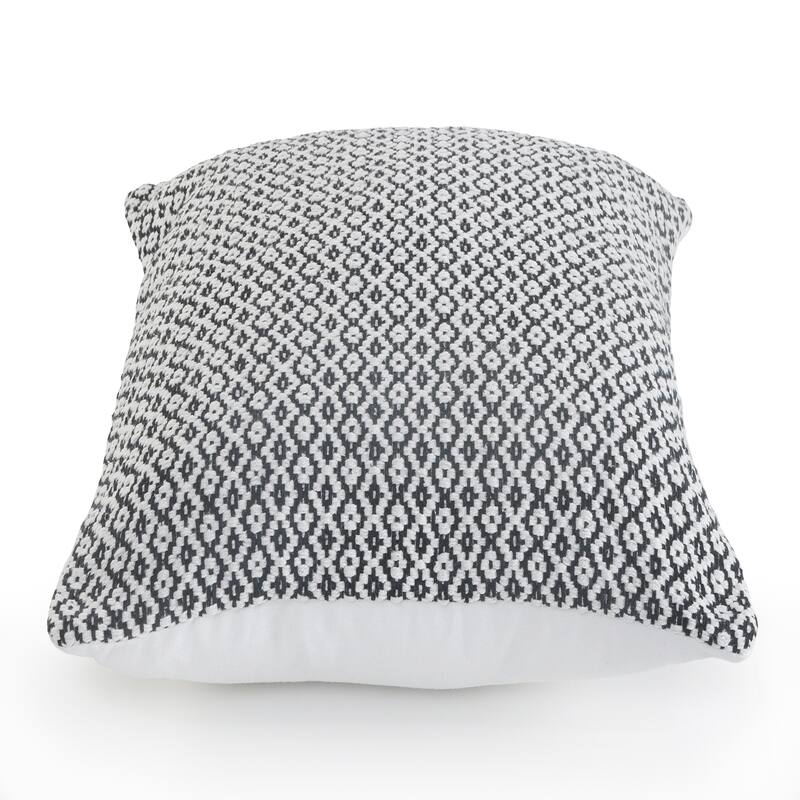 Hobbs Set of 2 Transitional Geometric Cotton Throw Pillow Covers, 18" x 18", 2 PCS (Covers Only) by Sevita