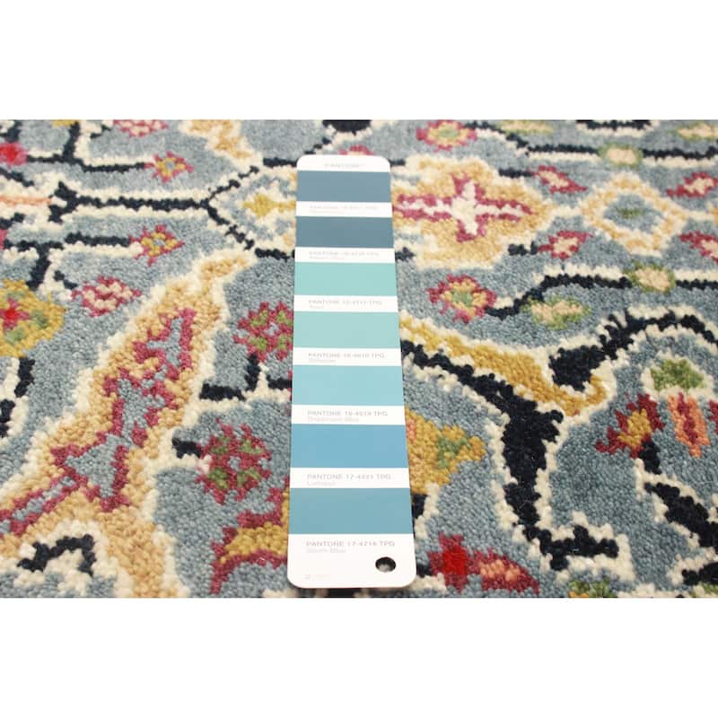 ECARPETGALLERY Hand-knotted Serapi Heritage Light Blue Wool Rug - 2'4 x 10'0