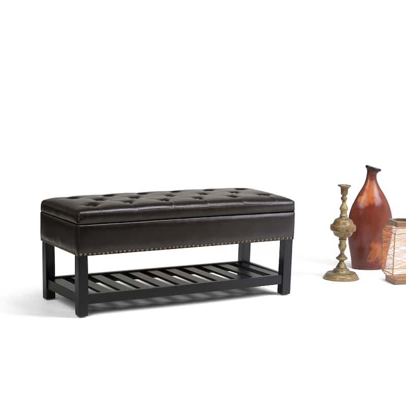 WYNDENHALL Riley 43 inch Wide Rectangle Ottoman Bench - 43 W x 17 D x 19 H