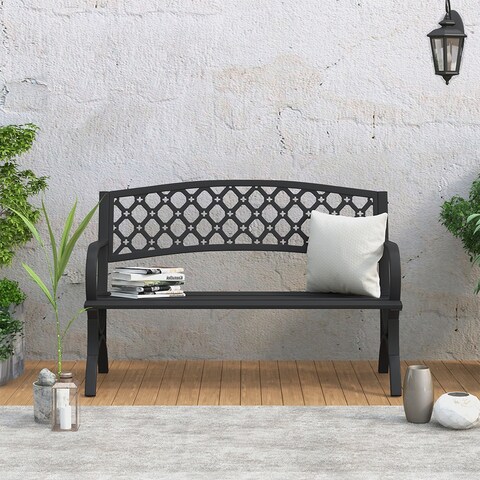 Maypex 4 Ft. Steel Garden Bench