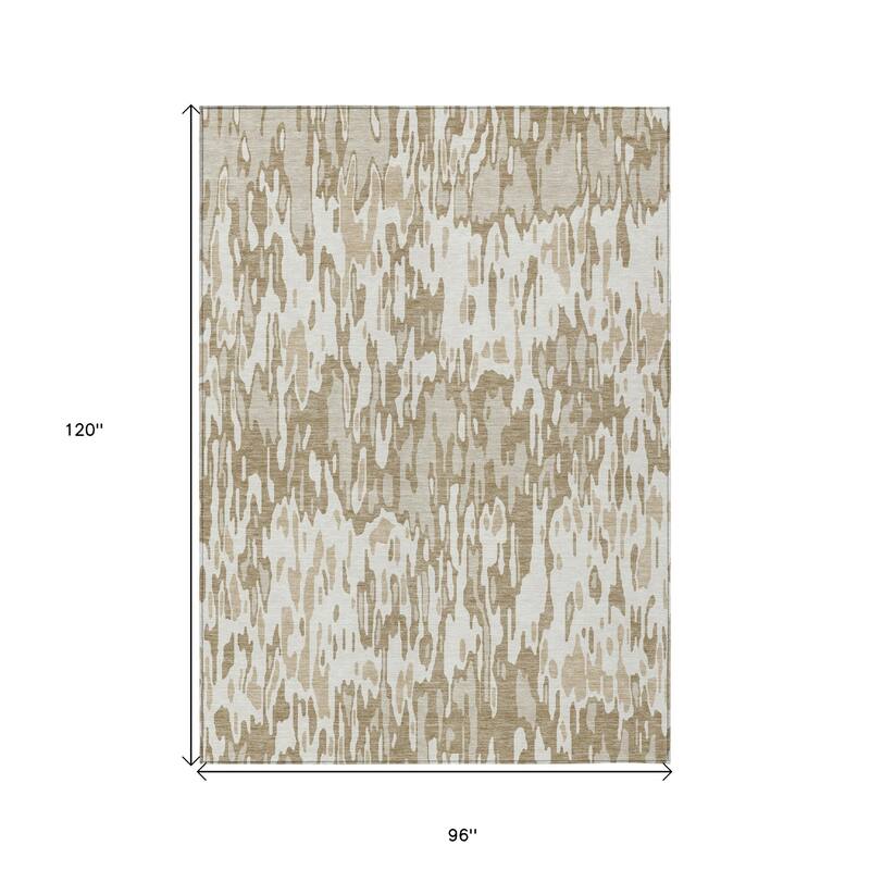 HomeRoots Striped Transitional Rectangle Outdoor Rug