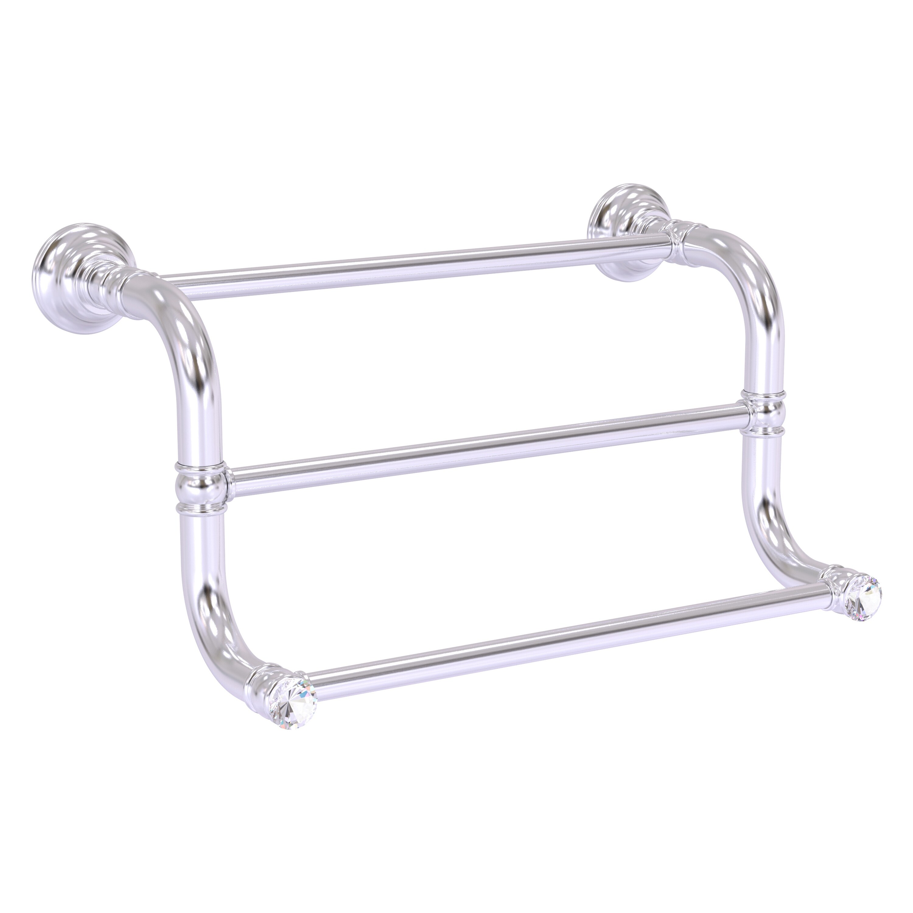 Allied Brass Carolina Crystal 3 Bar Hand Towel Rack