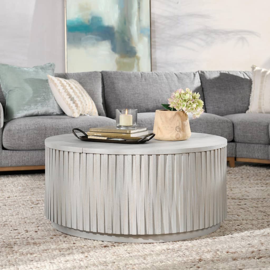 Classic Home Maya Round Coffee Table - 18Hx40Wx40D