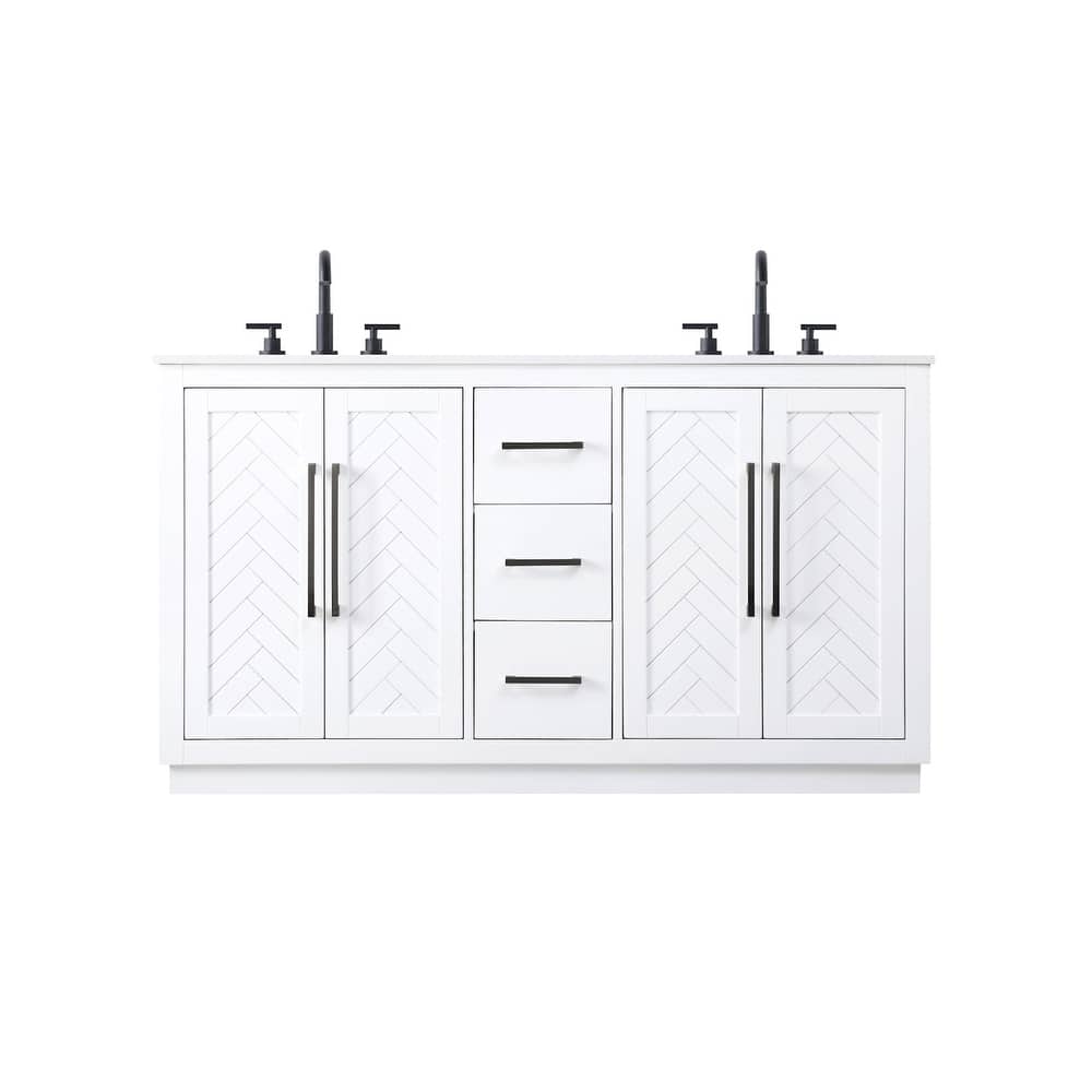 Elegant Lighting VF29060D Chase 60" Free Standing Double Basin Vanity