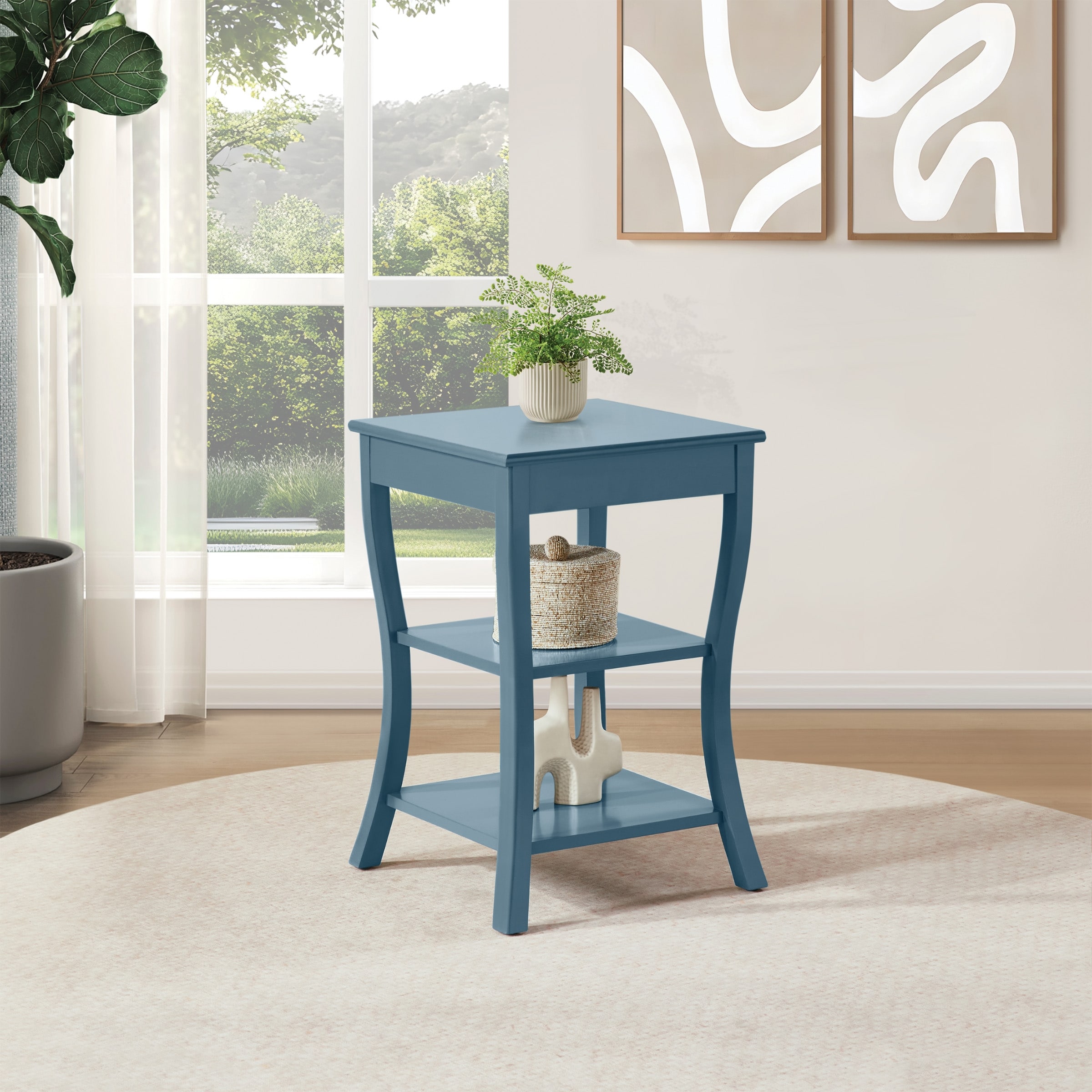 Golden Side Square Table
