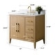preview thumbnail 81 of 95, Vanity Art 36" Single Sink Bathroom Vanity Cabinet with Engineered Marble Countertop