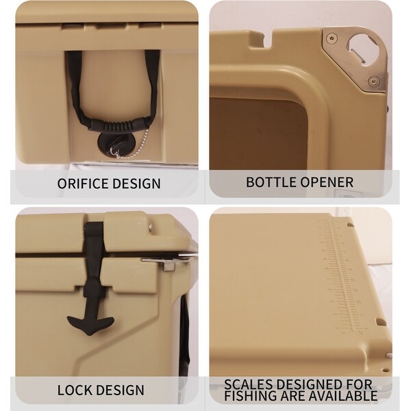 cooler on wheels with bottle opener