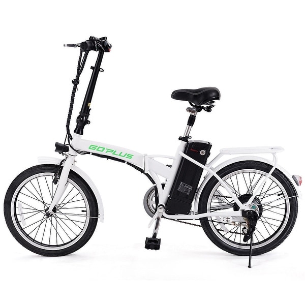 goplus 250w 36v folding electric mountain bicycle ebike speed lithium battery