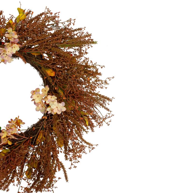 32" Brown Fall Grass Autumn Harvest Artificial Wreath – Unlit