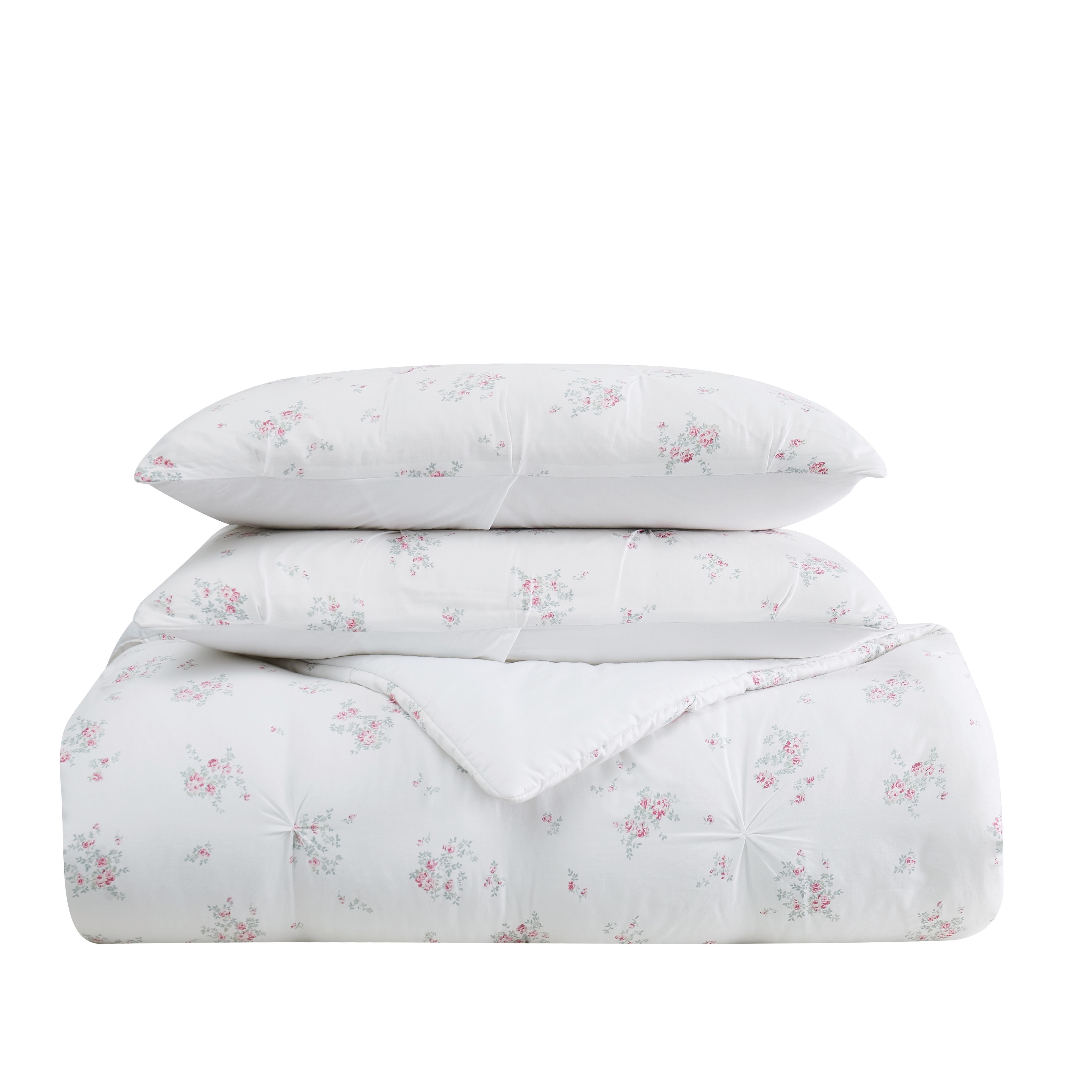 The Farmhouse by Rachel Ashwell Rosebury Comforter Set White Pink King