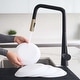 preview thumbnail 14 of 39, STYLISH Kitchen Sink Faucet Single Handle Pull Down Dual Mode Lead Free - Faucet Height: 17" | Spout Height: 9 1/2"