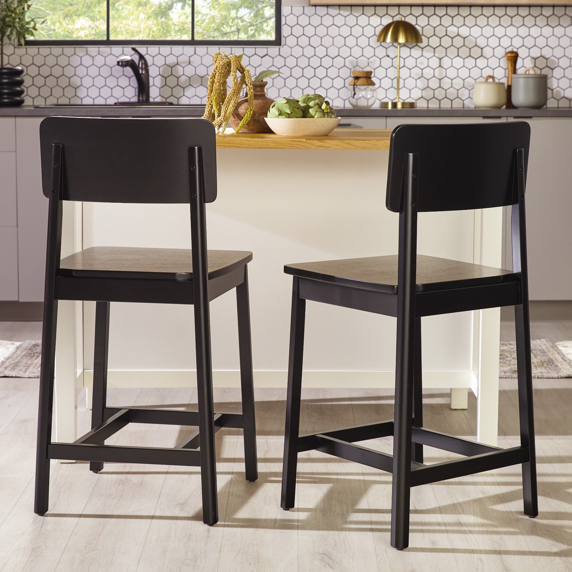 Dark wood counter stools 2025