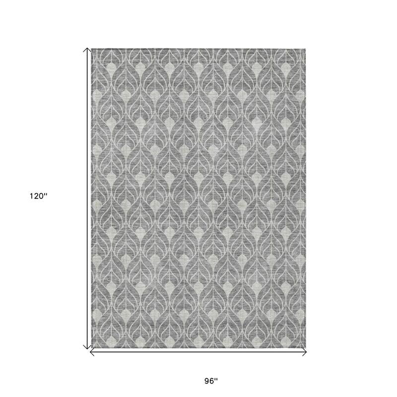 HomeRoots Geometric Transitional Rectangle Outdoor Rug