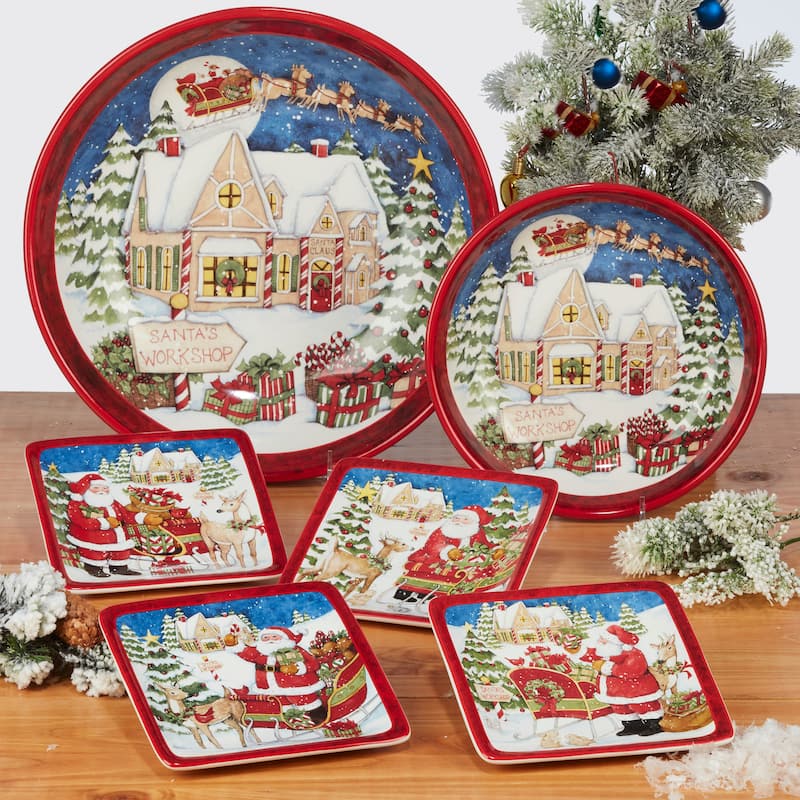 Certified International Santa's Workshop 16 Pc. Dinnerware Set, Service for 4