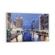 preview thumbnail 5 of 10, iCanvas "Chicago River" by Roger Disney Framed Canvas Print White - 18x26